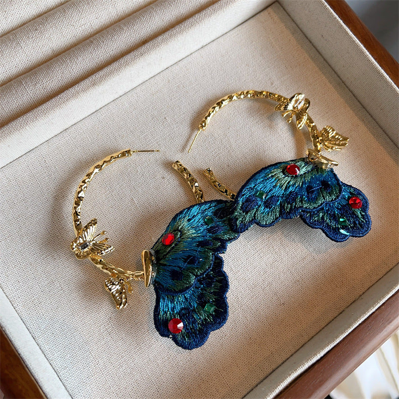 Blue Royal Butterfly Earrings Butterfly Jewelry