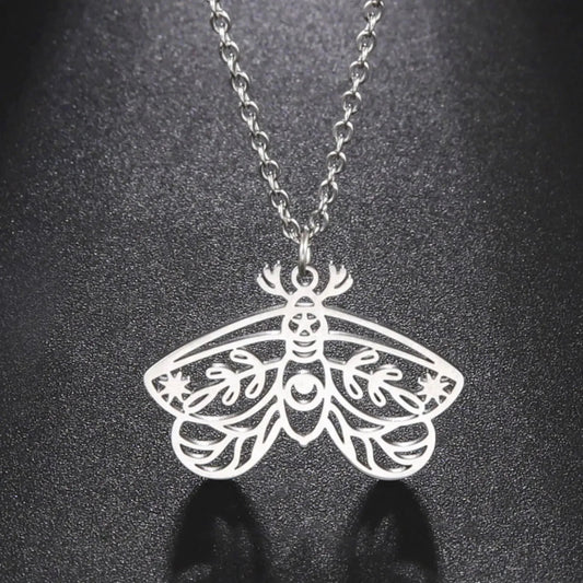 Death Moth Butterfly Necklace