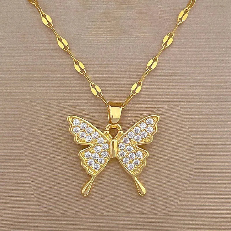 Gold Butterfly Necklace