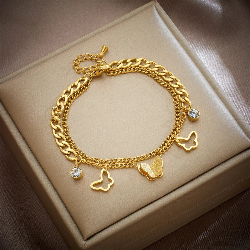 Aurelia Butterfly Chain Bracelet Butterfly Jewelry