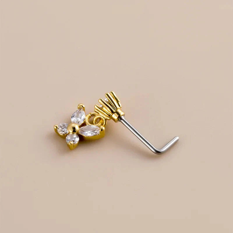 Zircon Drop Stud Butterfly Jewelry