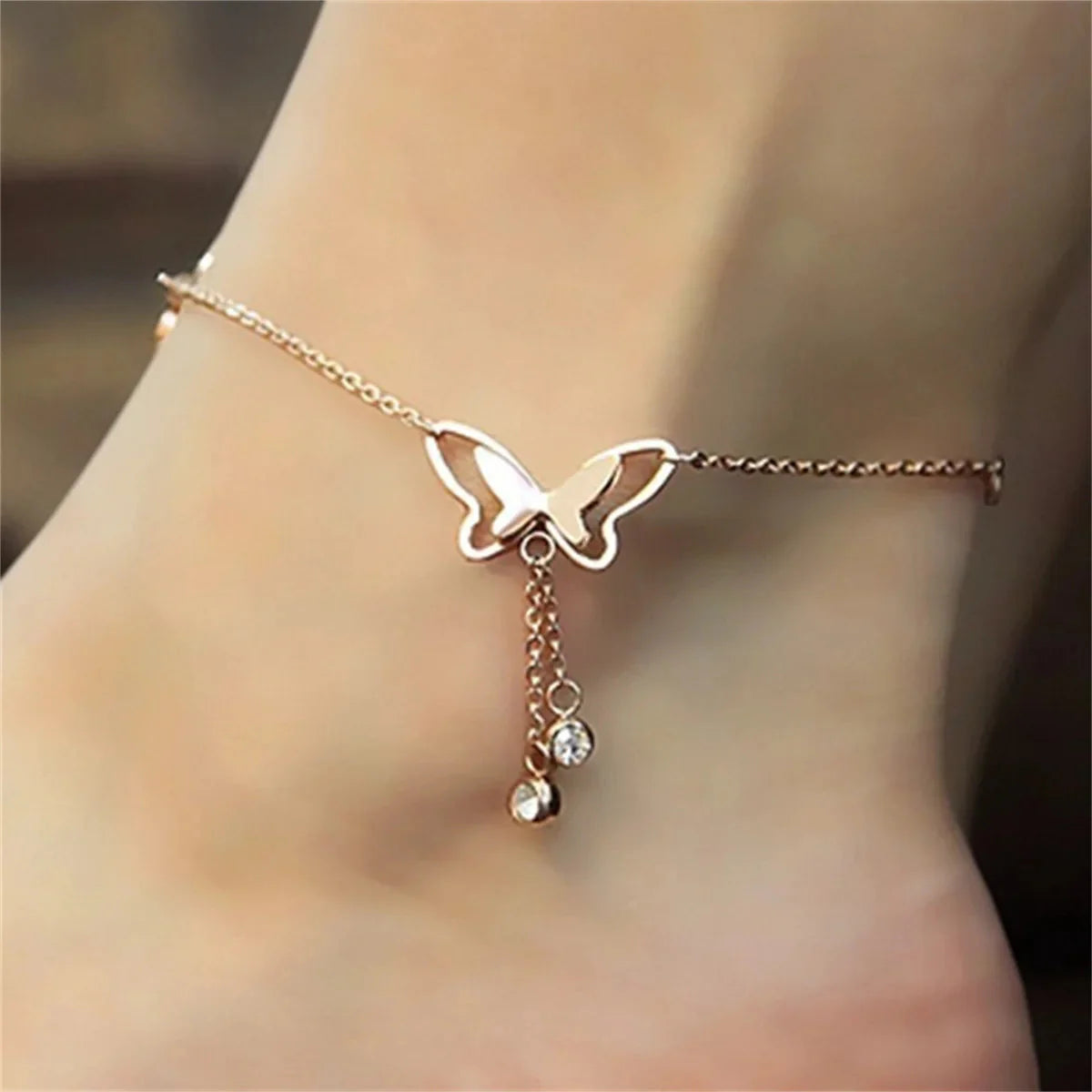 Boho Hollow Butterfly Anklet Bracelet