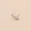 Butterfly Zircon Nose Piercing Silver