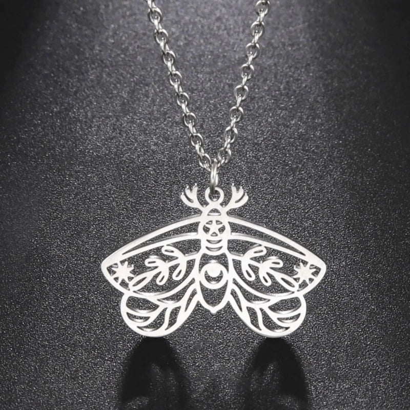 Death Moth Butterfly Necklace