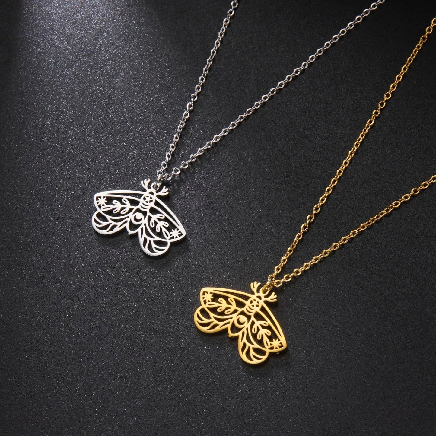 Death Moth Butterfly Necklace