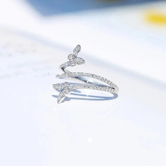 Double Butterfly Ring
