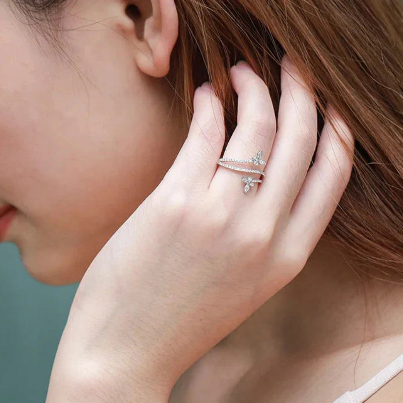 Double Butterfly Ring