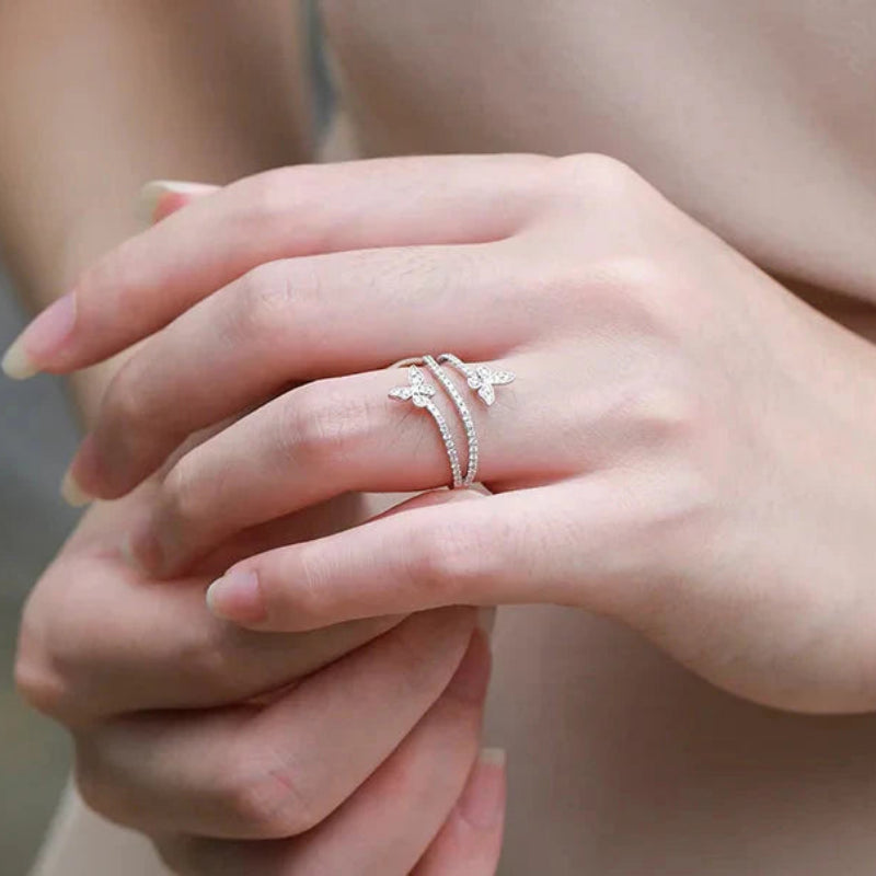 Double Butterfly Ring