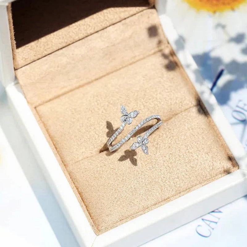 Double Butterfly Ring