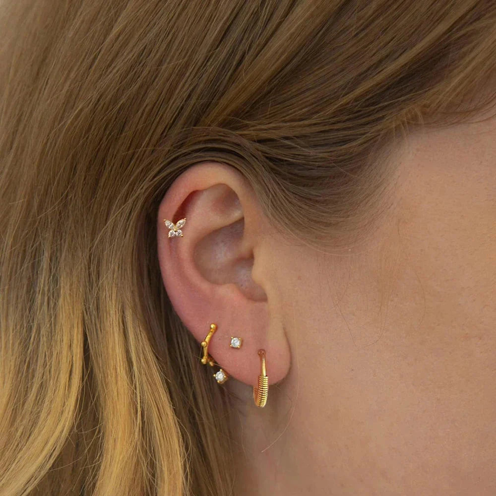 Earrings Piercing Butterfly