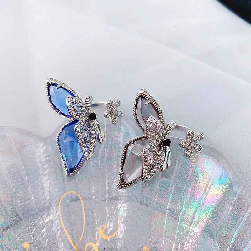 Flower Butterfly Ring