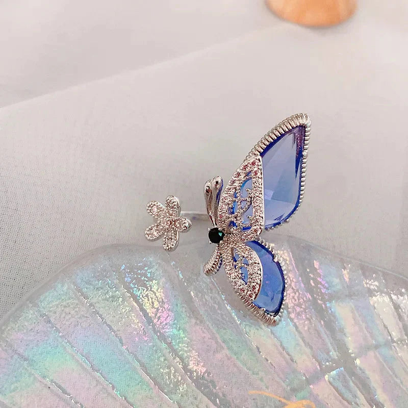 Flower Butterfly Ring