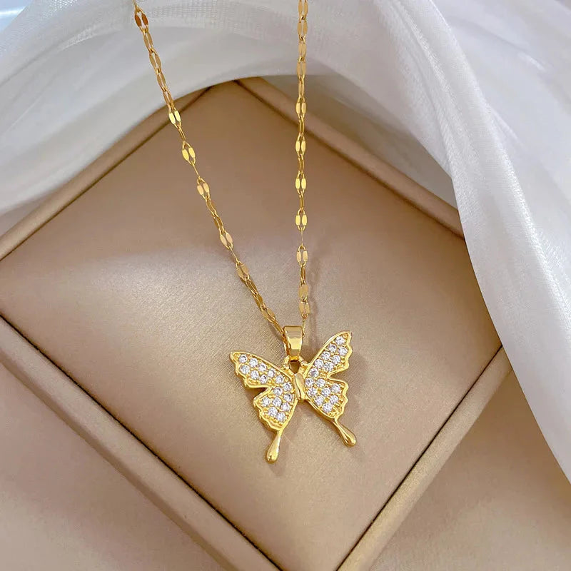 Gold Butterfly Necklace