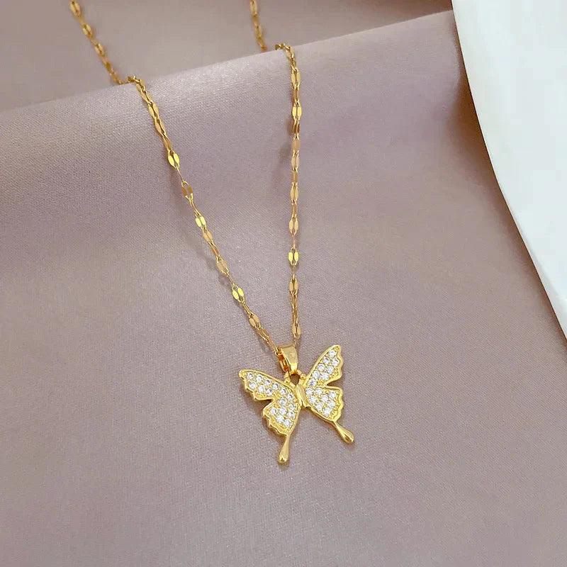 Gold Butterfly Necklace