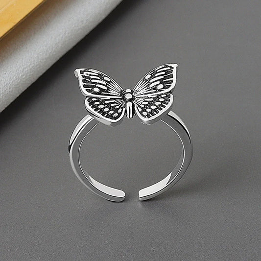 Silver Butterfly Ring Butterfly Jewelry