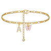 Initial Butterfly Ankle Bracelet A