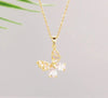 Lustra Butterfly Necklace White