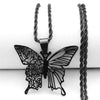 Noctura Butterfly Necklace Black