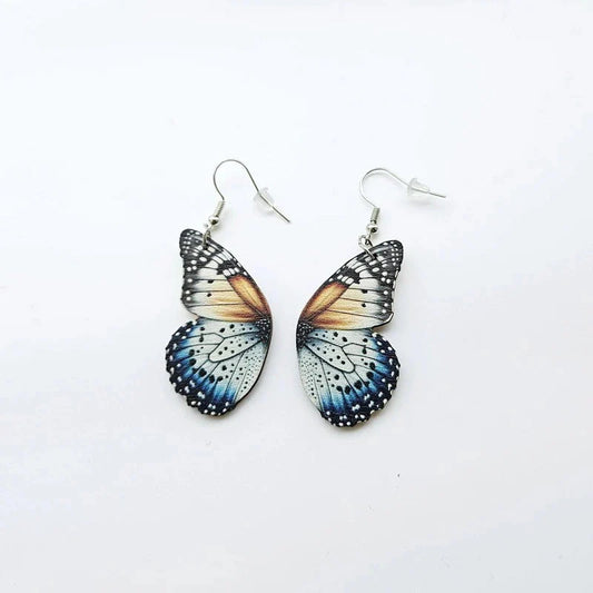 Boho Wings Wooden Earrings Butterfly Jewelry