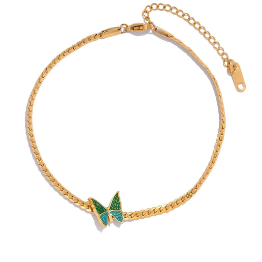 Green Butterfly Chain Butterfly Jewelry
