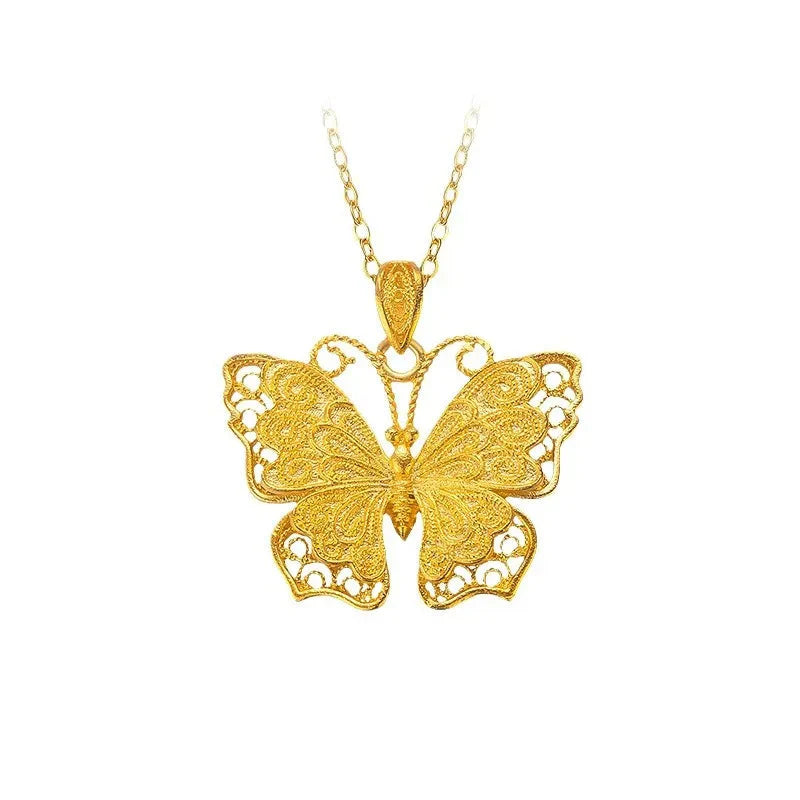 Gold Butterfly Pendant Butterfly Jewelry