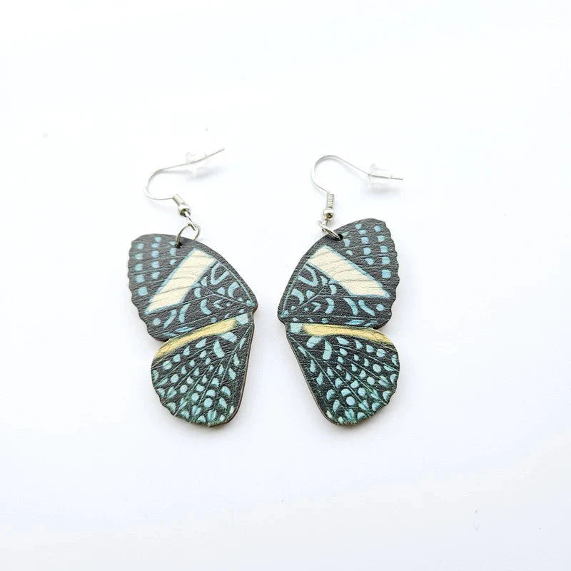 Boho Wings Wooden Earrings Butterfly Jewelry