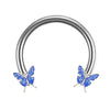 Circular Hoop Ring Butterfly Jewelry