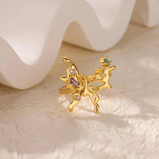 Zircon Butterfly Ring Butterfly Jewelry