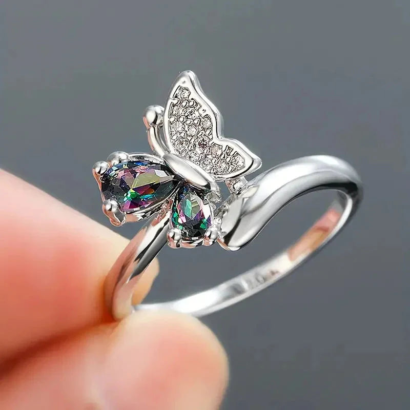 Colorful Butterfly Ring Butterfly Jewelry