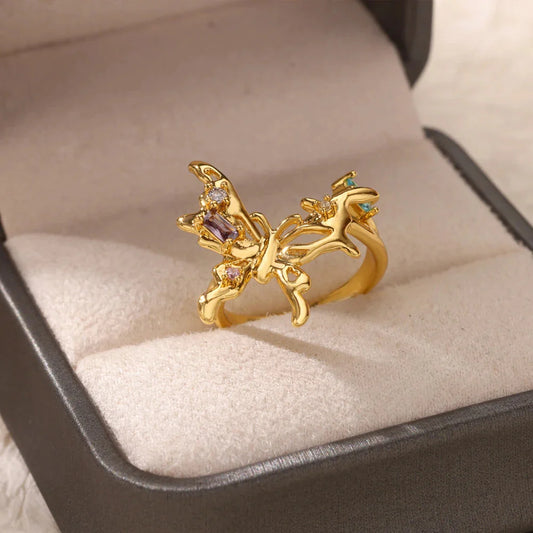 Zircon Butterfly Ring Butterfly Jewelry