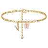 Initial Cuban Link Anklet Butterfly Jewelry