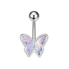 Shiny Belly Ring Butterfly Jewelry