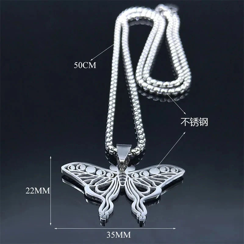 Luna Moth Pendant Butterfly Jewelry