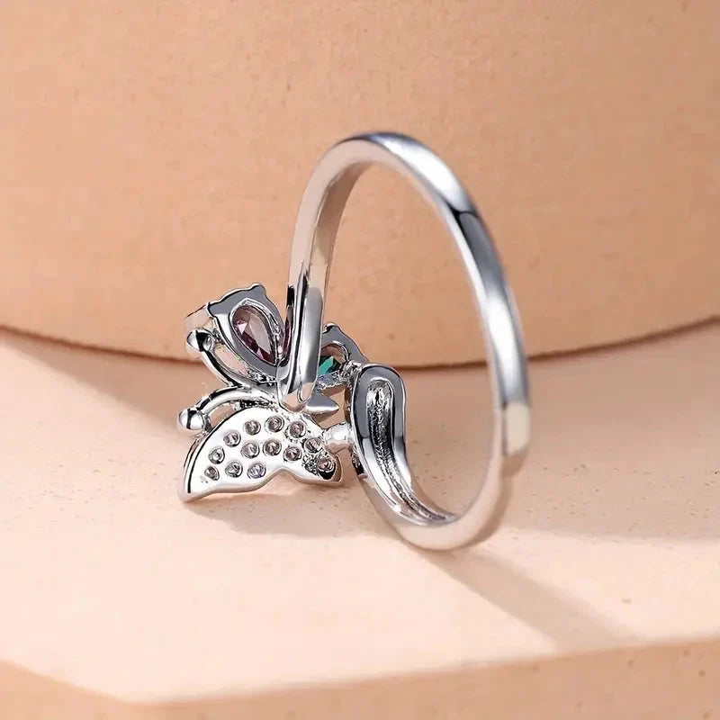 Colorful Butterfly Ring Butterfly Jewelry