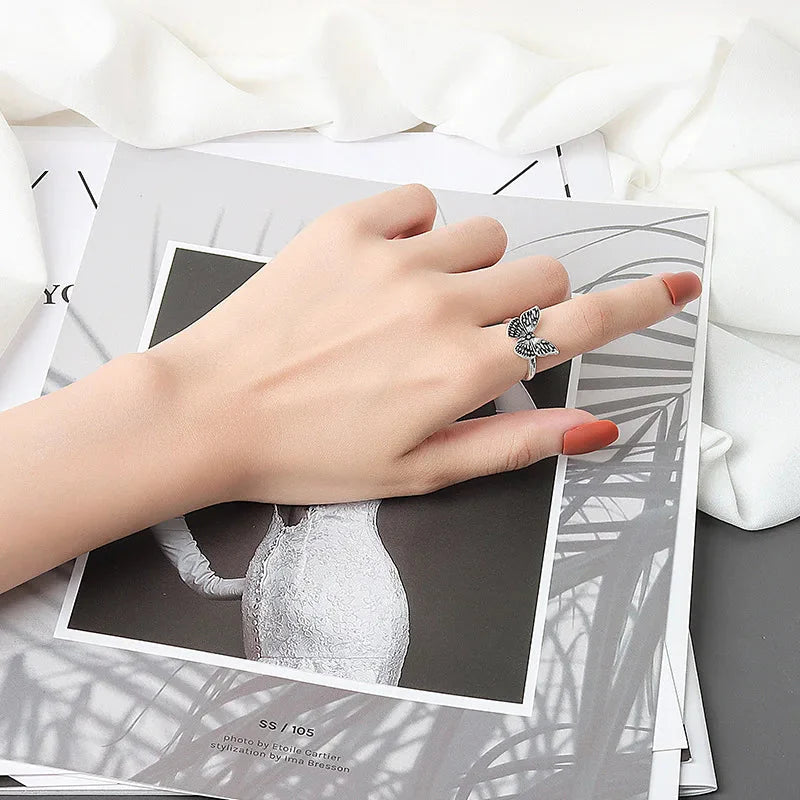 Silver Butterfly Ring