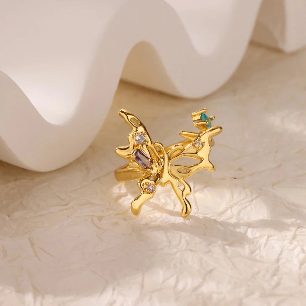 Zircon Butterfly Ring