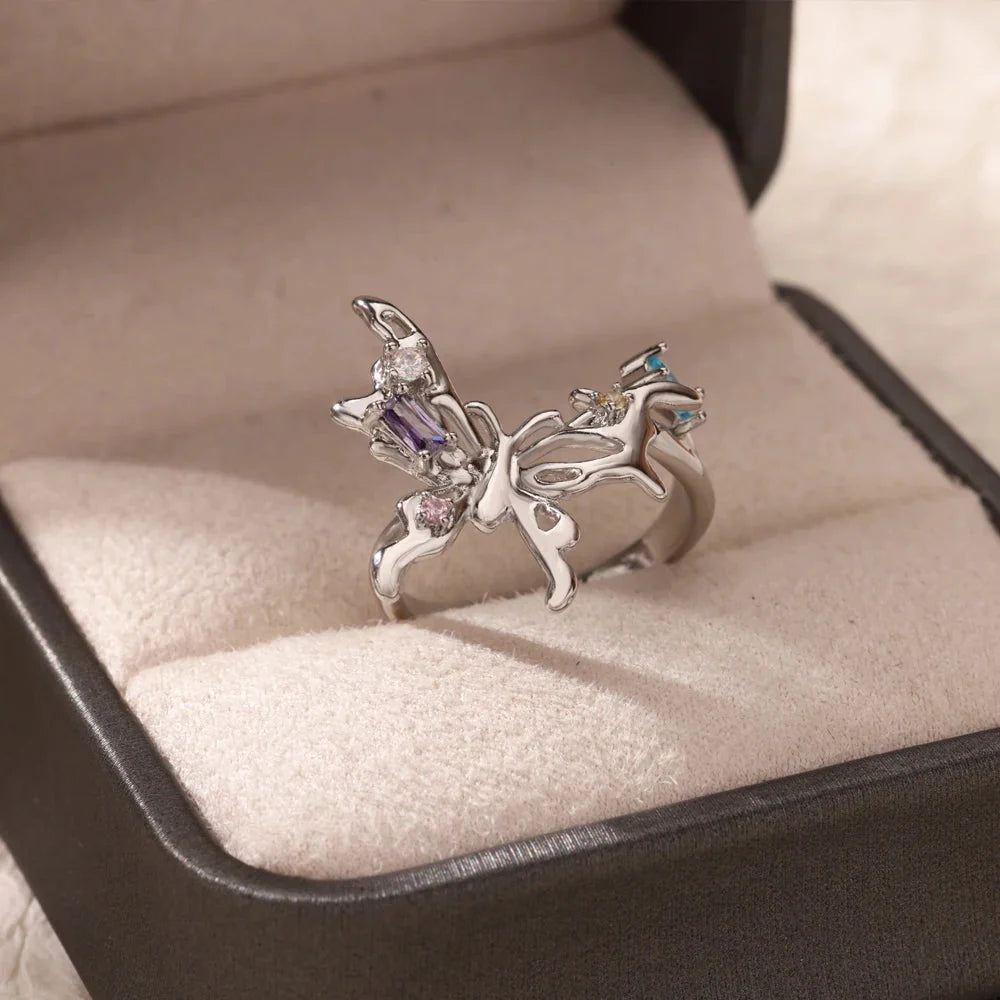 Zircon Butterfly Ring