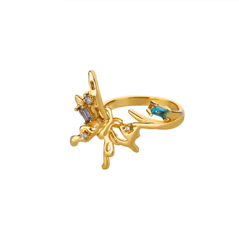Zircon Butterfly Ring
